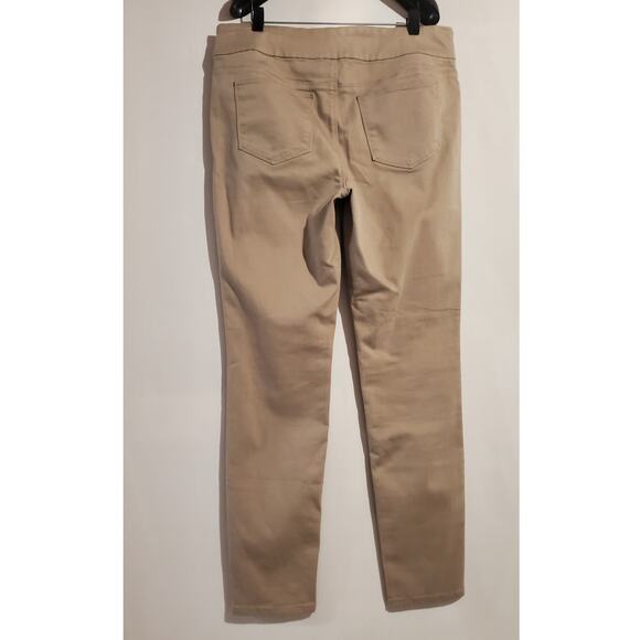 Chicos Womens Pull On Stretch Jeggings Skinny Jeans Size 1 8R Khaki Neutral - Picture 2 of 9